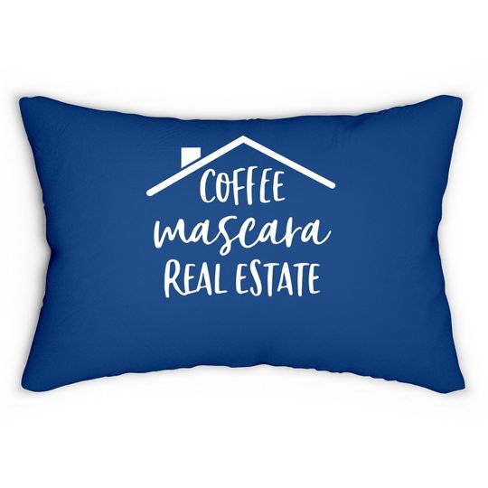 Coffee Mascara Real Estate Lumbar Pillow