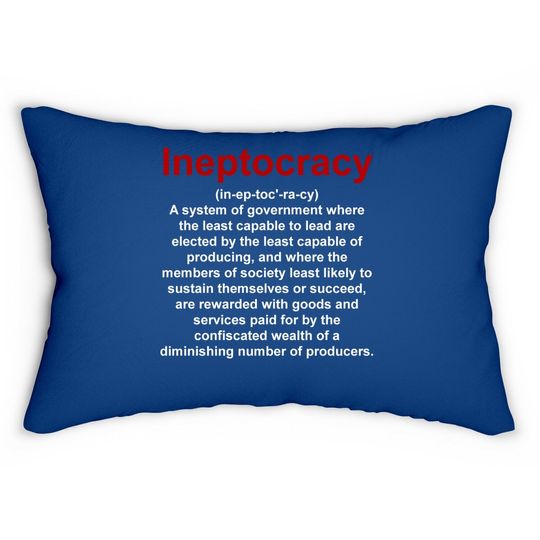 Ineptocracy Political Lumbar Pillow