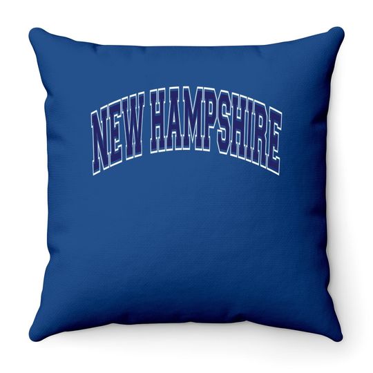 New Hampshire Varsity Style Throw Pillow
