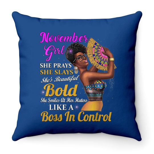 Scorpio November Girl Birthday Throw Pillow