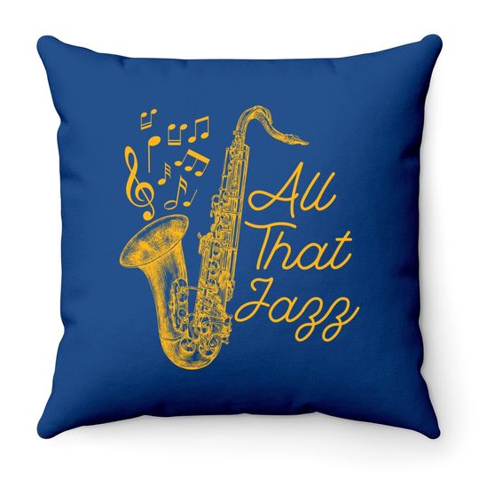 Jazz Music Musician Throw Pillow
