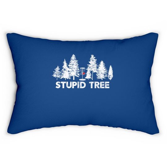 Funny Disc Golf Stupid Tree Lumbar Pillow