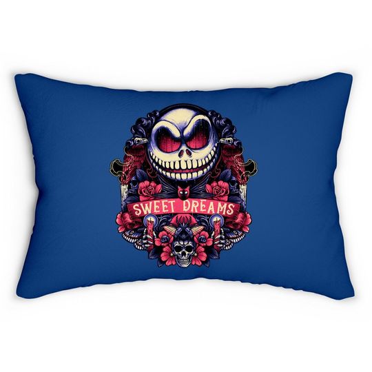 Nightmare Before Christmas Lumbar Pillow Jack Skellington Skull Face Sweet Dream Lumbar Pillow For Men