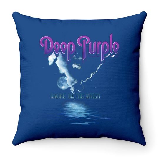 Deep Purple Smoke On The Water Throw Pillow
