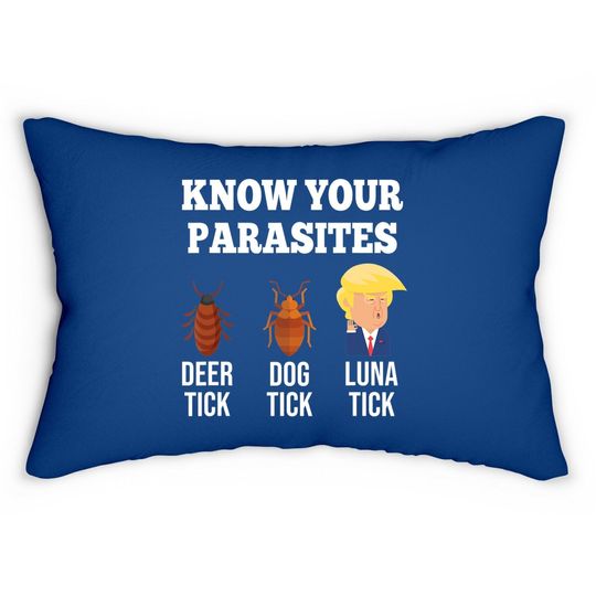 Know Your Parasites Funny Luna Tick Resist Lumbar Pillow