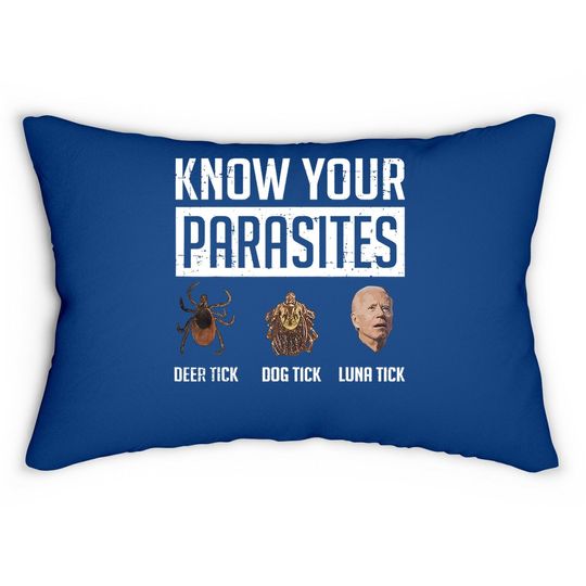 Know Your Parasites Deer Tick Dog Tick Luna Tick Lumbar Pillow