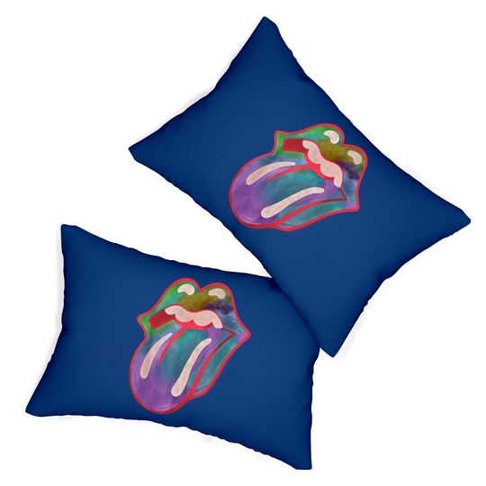 Rolling Stones  Colour Tongue Lumbar Pillow