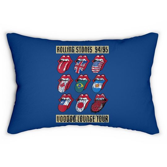Rolling Stones Voodoo Lounge Charcoal Lumbar Pillow