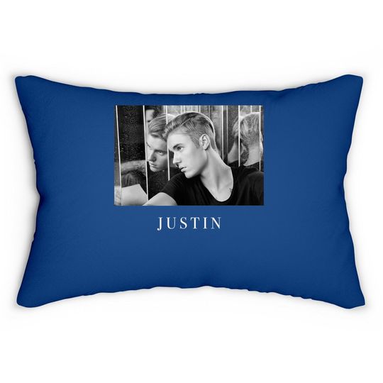 Justin Bieber Reflection Photo Lumbar Pillow