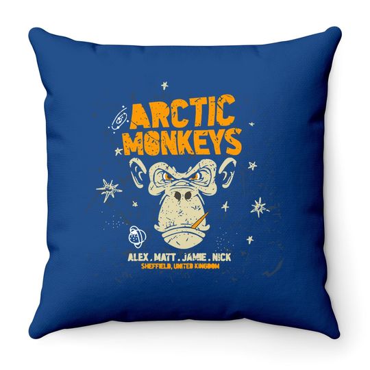 Music Band Arctic Music Monkeys Throw Pillow