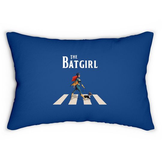 The Batgirl With Dog Superhero Lumbar Pillow
