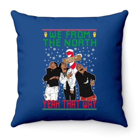 Migos We From The North Ugly Christmas Throw Pillow