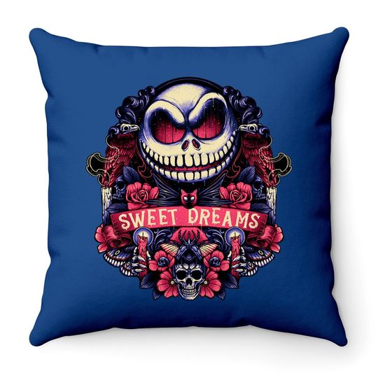 Nightmare Before Christmas Throw Pillow Jack Skellington Skull Face Sweet Dream Throw Pillow For Men