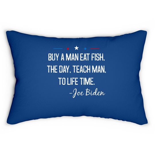 Buy A Man Eat Fish Lumbar Pillow