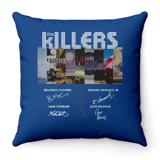 The Killers Band Members Signatures Throw Pillow