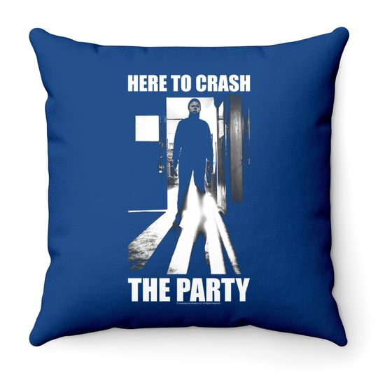 Halloween Michael Myers Here To Crash The Party Throw Pillow