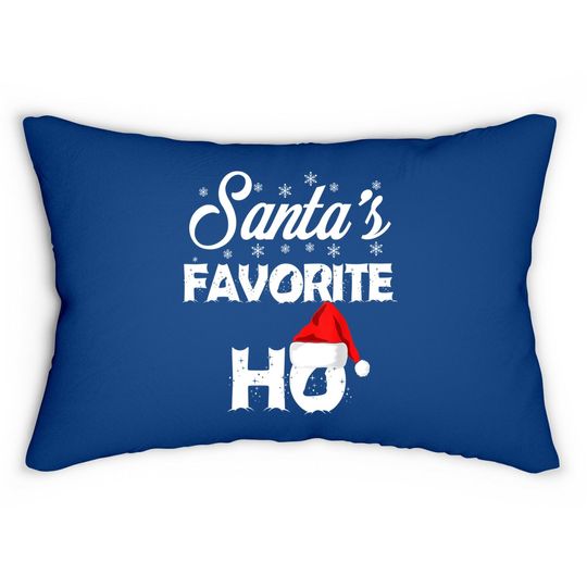 Santa's Favorite Ho Funny Christmas Gift Lumbar Pillow