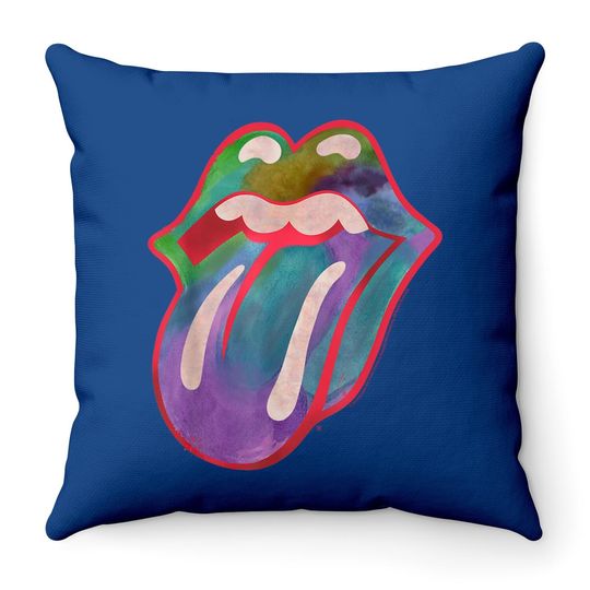 Rolling Stones  Colour Tongue Throw Pillow