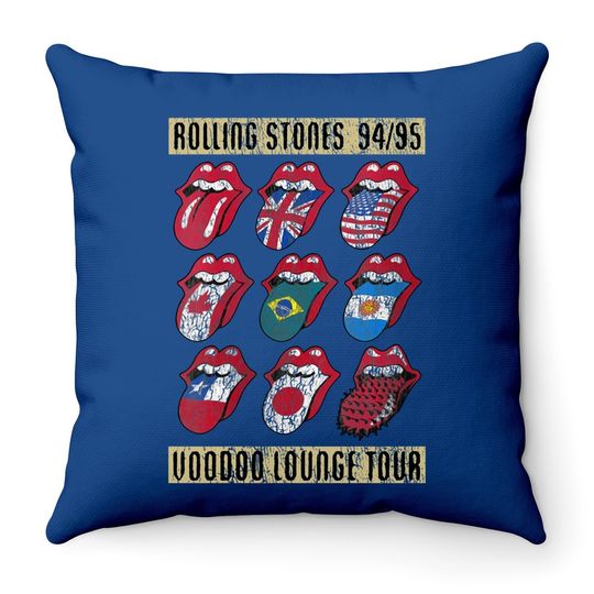 Rolling Stones Voodoo Lounge Charcoal Throw Pillow