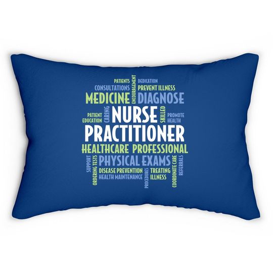 Nurse Practitioner Np Words Lumbar Pillow