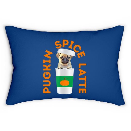 Pugkin Spice Latte Lumbar Pillow Pug Pumpkin Spice Latte Lumbar Pillow Lumbar Pillow