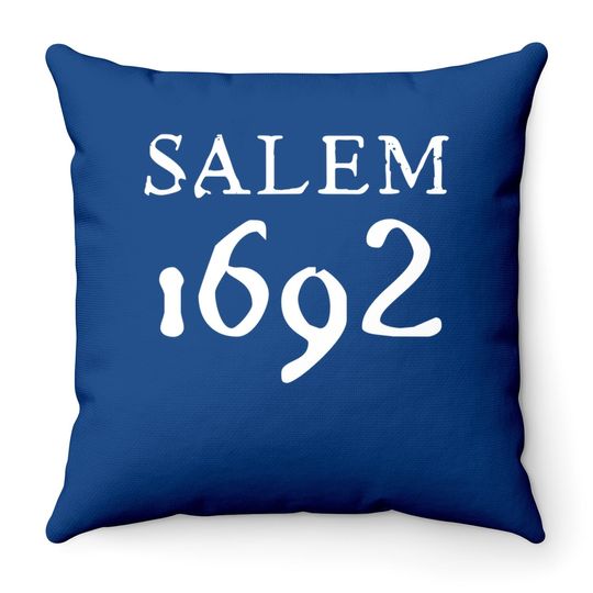 Salem 1692 Witch Halloween Wicca Occult Witchcraft History Throw Pillow
