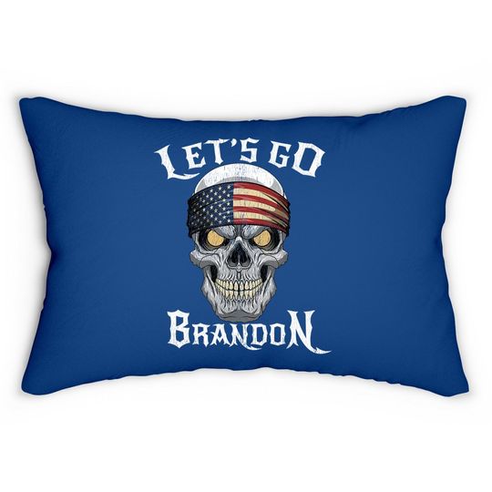 Let’s Go Brandon Skull Head Lumbar Pillow