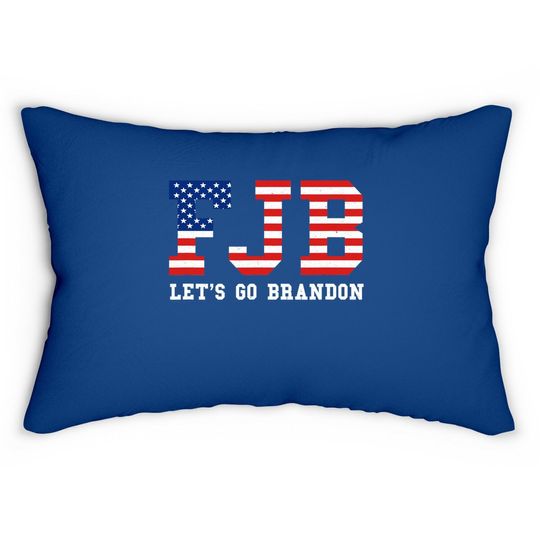 Let’s Go Brandon Conservative Us Flag Gift Lumbar Pillow