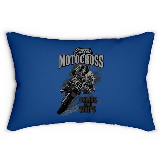 Motocross Extreme Motox Motorcycle Dirt Bike Scrambler Lumbar Pillow