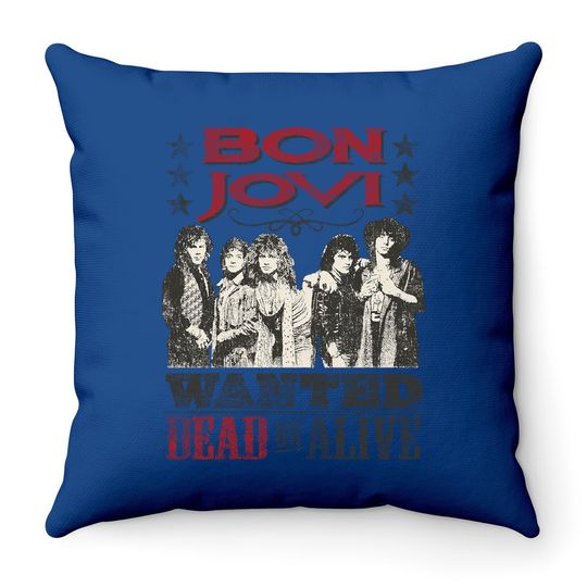 Bon Jovi Cowboy Wanted Dead Or Alive Throw Pillow