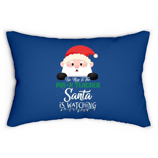 Be Nice To The Cook Santa Is Watching Lumbar Pillow