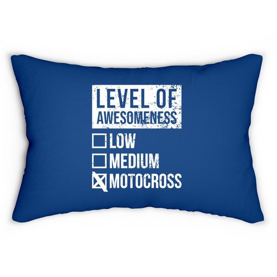 Motocross Funny Art Level Of Motocross Lumbar Pillow