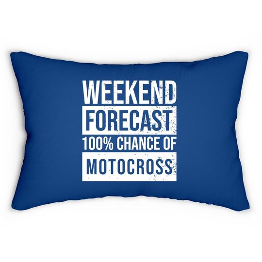 Motocross Racer Gift Motocross Forecast Lumbar Pillow