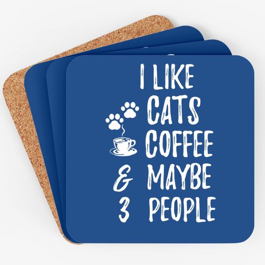 I Like Cats Coffee and Maybe 3 People Cat Gift lover Apparel Tank Top