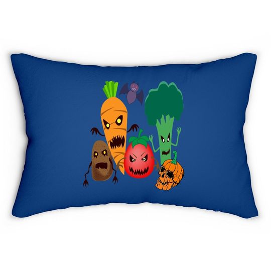 Scary Halloween Vegetables Classic Lumbar Pillow