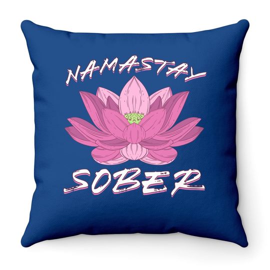 Normalize Sobriety 12 Aa Na Living Recovering Namastay Sober Throw Pillow