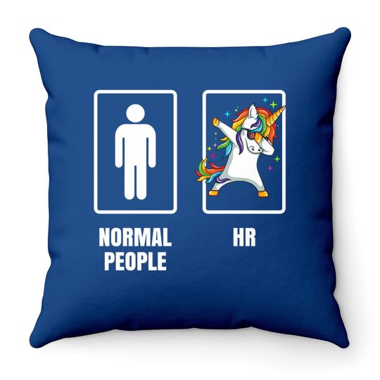 Dabbing Unicorn Boss & Hr Human Resource Manager Office Throw Pillow