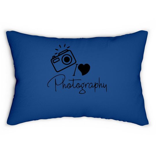 I Love Photography T- Lumbar Pillow