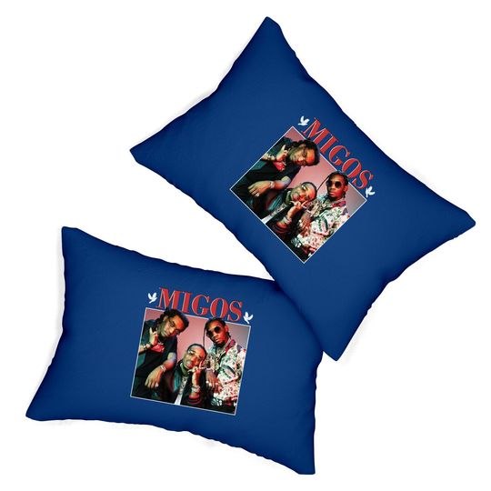 Migos Hip Hop 90s Vintage Lumbar Pillow