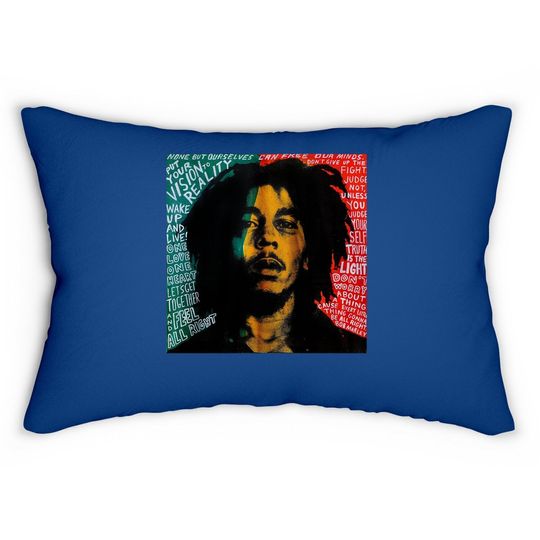 Bob Marley Retro Pop Art Lumbar Pillow