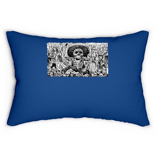 Muertos Dia De Los Day Of The Dead Vintage Lumbar Pillow