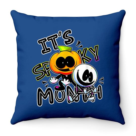 Spooky Month Retro Sand Pump It's Spooky Montht-throw Pillow Throw Pillow