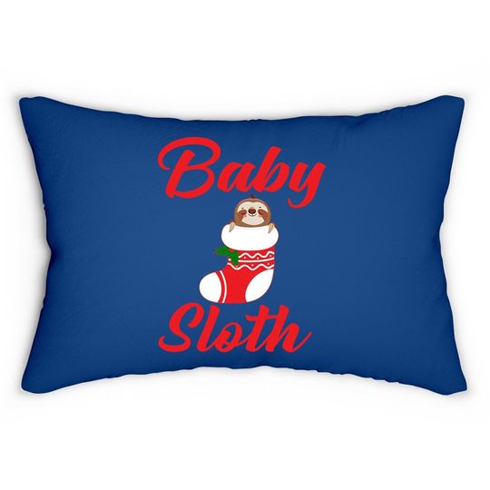 Sloth Christmas Family Matching Baby Lumbar Pillow