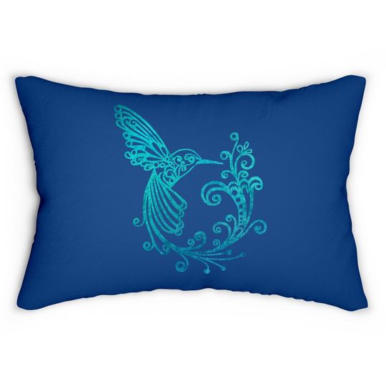 Hummingbird Bird Graphic Lumbar Pillow