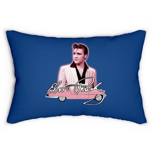 Elvis Pink Classic Car Lumbar Pillow