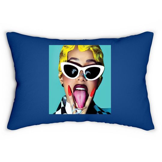 Cardi B Album Cover Drag Queen Cool Lumbar Pillow