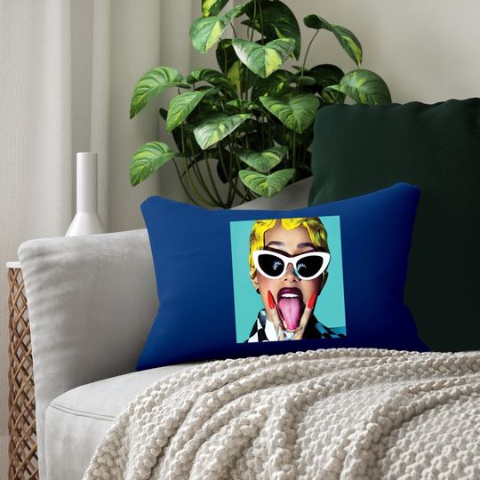 Cardi B Album Cover Drag Queen Cool Lumbar Pillow