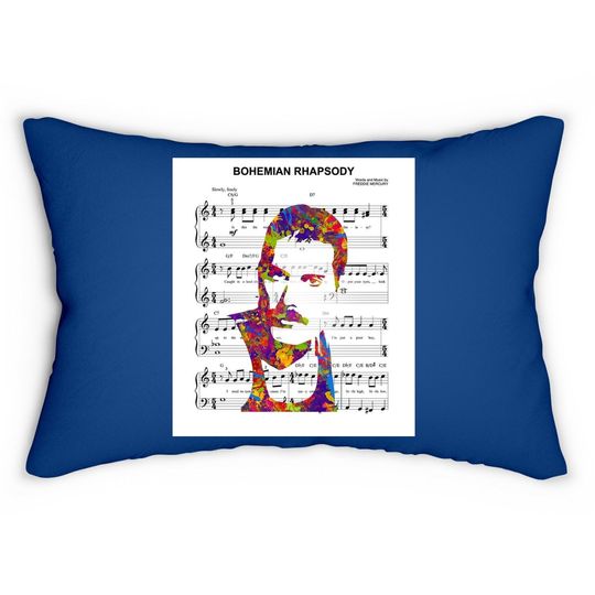 Freddie Mercury Music Lumbar Pillow