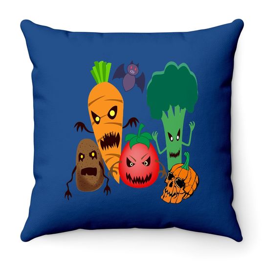 Scary Halloween Vegetables Classic Throw Pillow