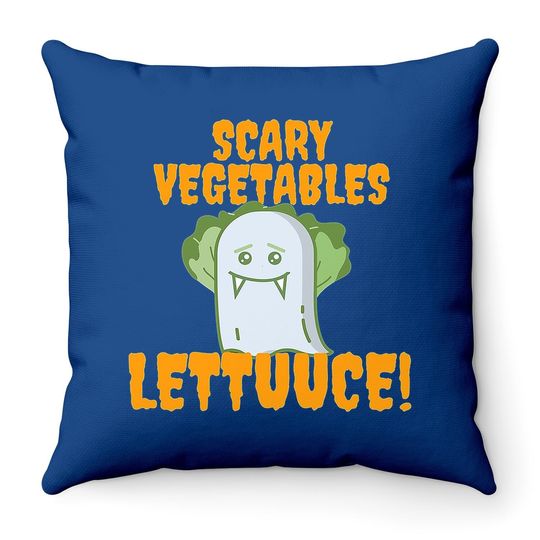 Cute Halloween Vegetable Lord Lettuce Classic Throw Pillow